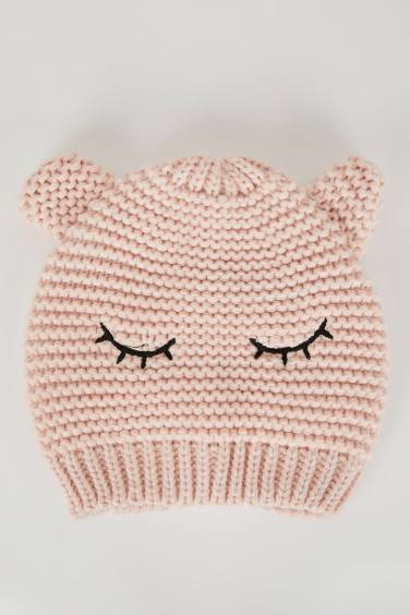 Baby Girl Pompom Knitwear Beret