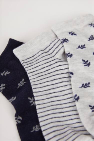 Patterned 3 Pack Booties Socks