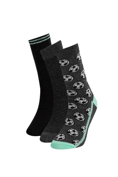 Boys Cotton 3-pack Long Socks