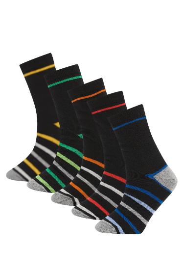 Boys Cotton 5 Pack Long Socks