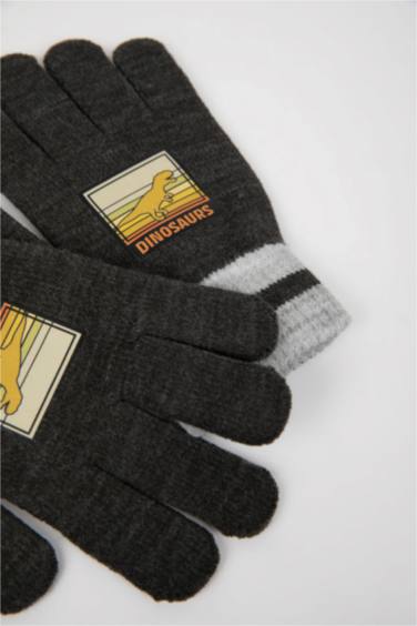 Erkek Çocuk Baskılı Triko Eldiven