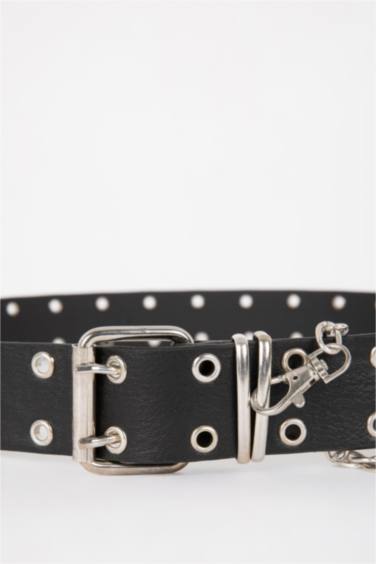 حزام جلد صناعي مفصل