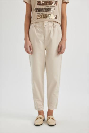 Paperbag Fit With Pockets Gabardine Trousers