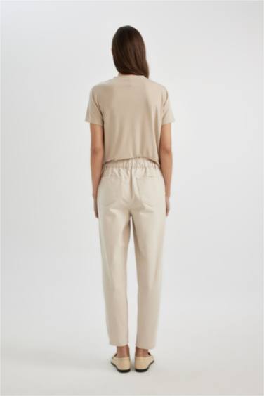 Paperbag Fit With Pockets Gabardine Trousers
