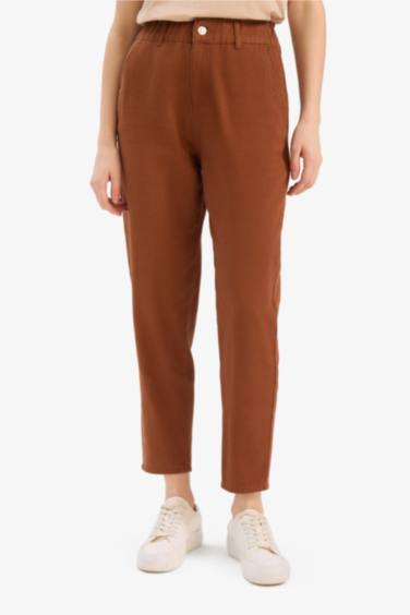 Paperbag Fit With Pockets Gabardine Trousers