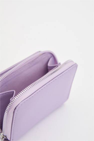 محفظة جلد صناعي بسحاب