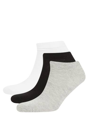 Defacto Fit Men's Cotton 3 Pack Short Socks