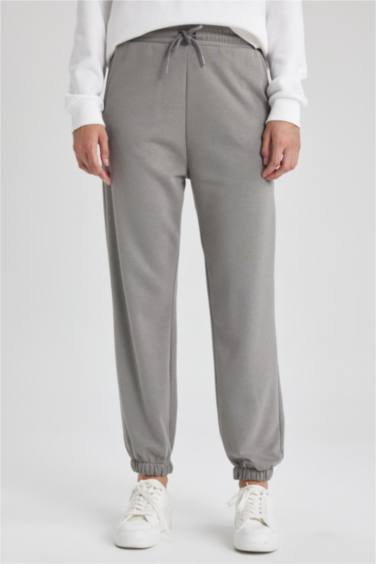 Jogger Standard Fit Thick Sweatshirt Fabric Elastic Band Trousers