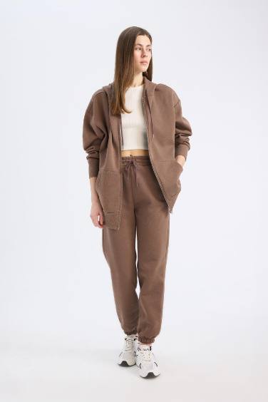 Standard Fit Waist Leg Elastic Basic Thick Jogger Sweatpants