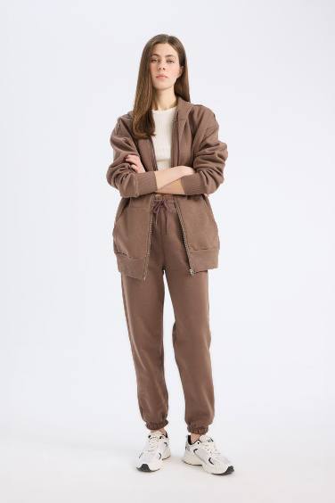 Standard Fit Waist Leg Elastic Basic Thick Jogger Sweatpants