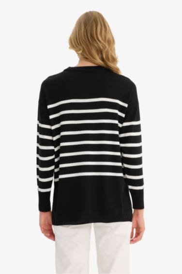 Relax Fit Crew Neck Striped Tunic