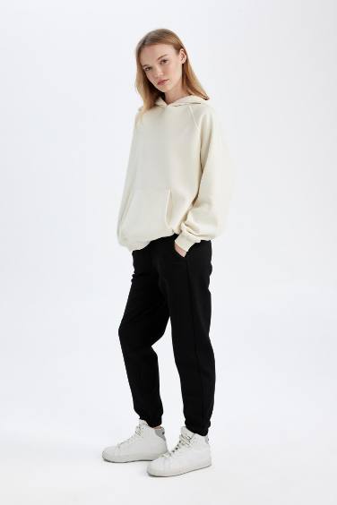 بنطلون سويت بانتس جوجر قصة عادية بأستك من تحت وجيب