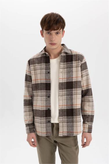 Сорочка з довгим рукавом стандартного крою у клітку Woodcutter для чоловіків