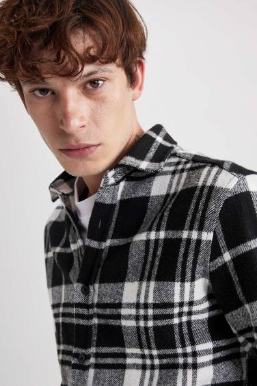 Regular Fit Plaid Long Sleeve Shirt