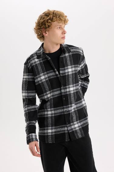 Regular Fit Woodcutter Plaid Long Sleeve Shirt