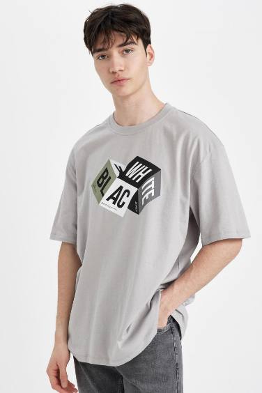 Oversize Fit Crew Neck Printed T-Shirt