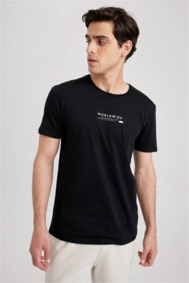 T-shirt à manches courtes Coupe Régulière Imprimé Col rond