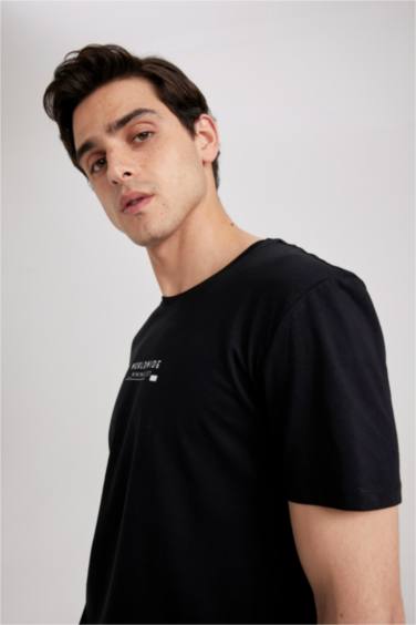 T-shirt à manches courtes Coupe Régulière Imprimé Col rond