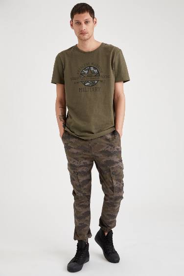 Pantalon De Jogging Cargo À Motif Camouflage