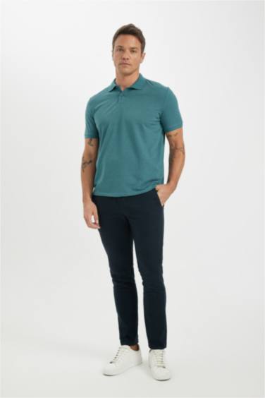Regular Fit Polo Collar Pique Polo T-Shirt