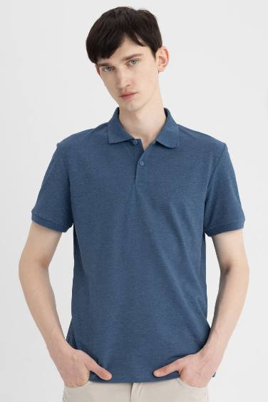 Regular Fit Polo Collar Pique Polo T-Shirt