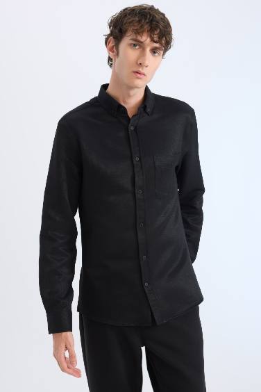 Slim Fit Polo Shirt Long Sleeve Shirt