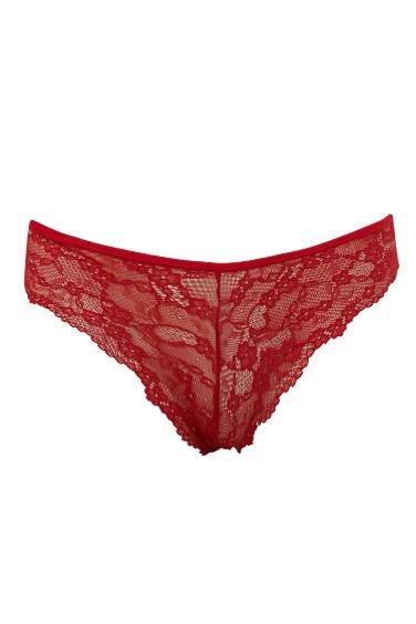 Fall in Love Lace Red Brazilian Panty