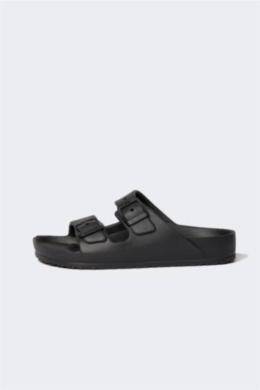 Boy Eva Double Band Buckled Slippers