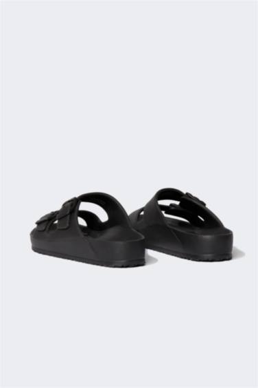 Boy Eva Double Band Buckled Slippers