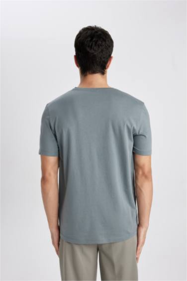 Regular Fit Crew Neck Short Sleeve Basic T-Shirt