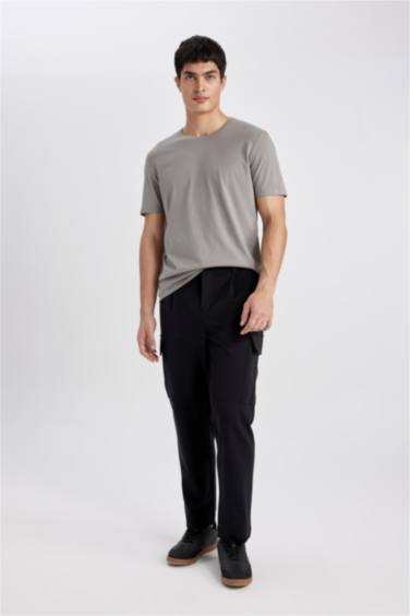 Regular Fit Crew Neck Cotton Short Sleeve T-Shirt