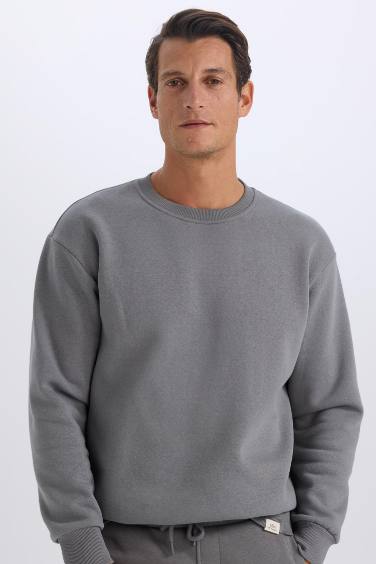 Oversize Fit Thick Fabric Basic Sweatshirt