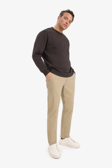 Relax Fit Crew Neck Thick Basic Sweatshirt