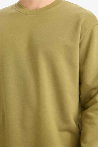 Relax Fit Crew Neck Thick Sweatshirt