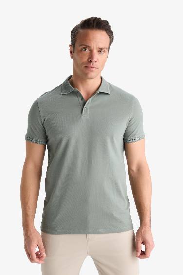 T-shirt Polo basique à manches courtes coupe slim