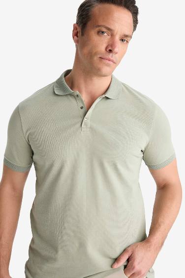 Slim Fit Short Sleeve Basic Polo T-Shirt