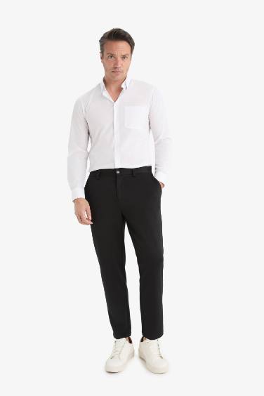 Jogger Fit Cepli Esnek Kumaş Düz Paça Pantolon