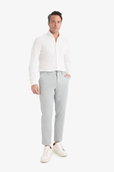 Jogger Fit Cepli Esnek Kumaş Düz Paça Pantolon