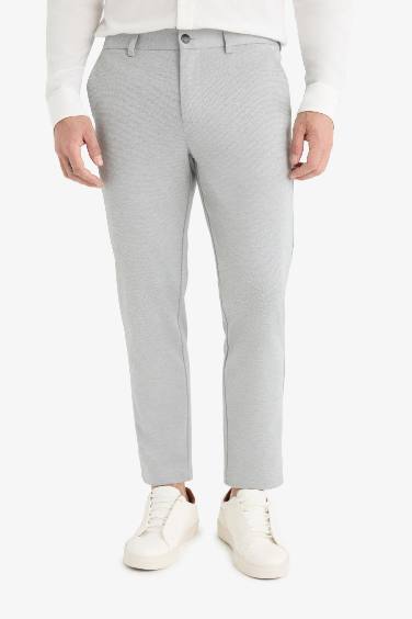 Jogger Fit Cepli Esnek Kumaş Düz Paça Pantolon