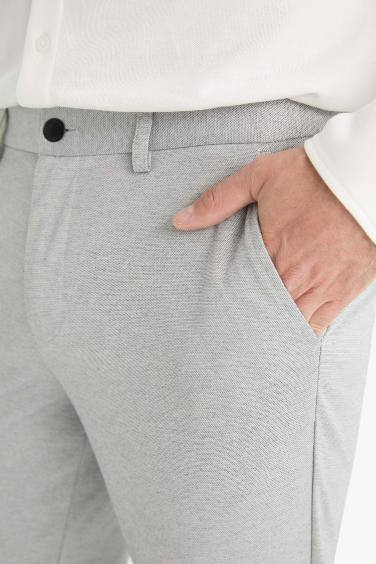 Jogger Fit Cepli Esnek Kumaş Düz Paça Pantolon
