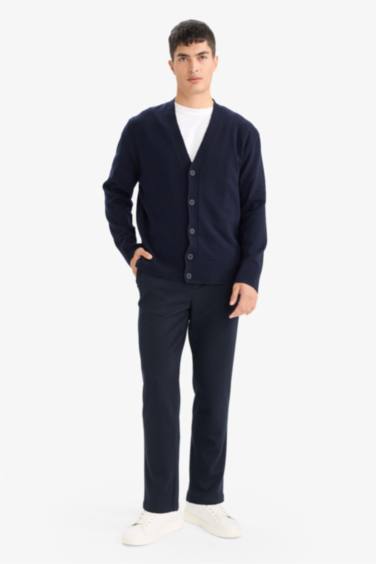 Tailored Fit Straight Leg Trousers