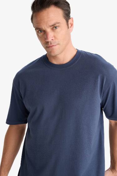 Oversize Fit Crew Neck Basic Cotton T-Shirt