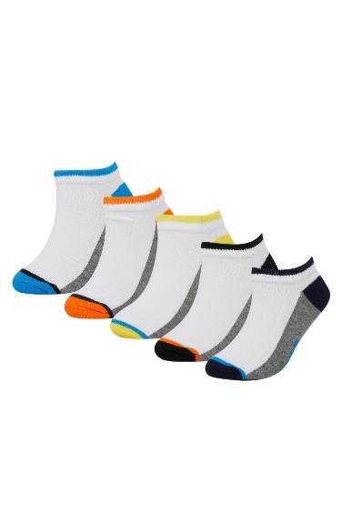 Boy Patterned 5 Pack Booties Socks