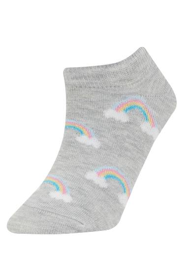 Kız Çocuk 5'li Pamuklu Patik Çorap