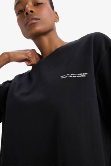 DeFactoFit Oversize Fit Crew Neck T-Shirt