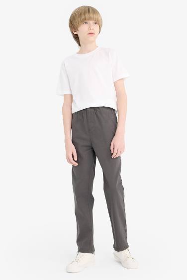 Boy Straight Leg Gabardine Trousers