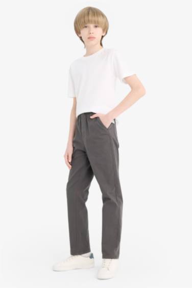 Boy Straight Leg Gabardine Trousers