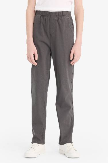 Boy Straight Leg Gabardine Trousers