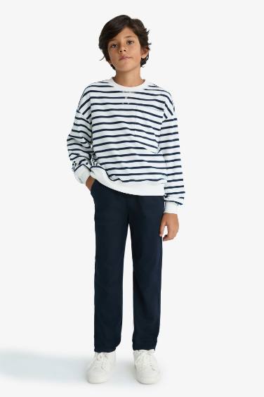 Boy Straight Leg Gabardine Trousers