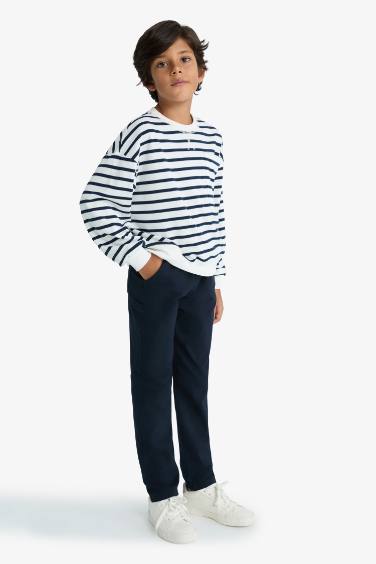 Boy Straight Leg Gabardine Trousers